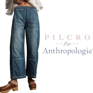 Anthropologie Izzie Relaxed Pull-On Barrel Jeans by Pilcro Size M